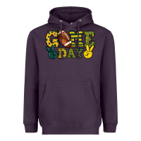 Plum Game day yellow and green team color Heavyweight Hoodie - HowdyJamesFarm
