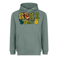 Sage Game day yellow and green team color Heavyweight Hoodie - HowdyJamesFarm
