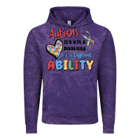 Cloud Purple autism it's not a disability it's a different abil Vintage Hoodie - MaliasSmallBusiness
