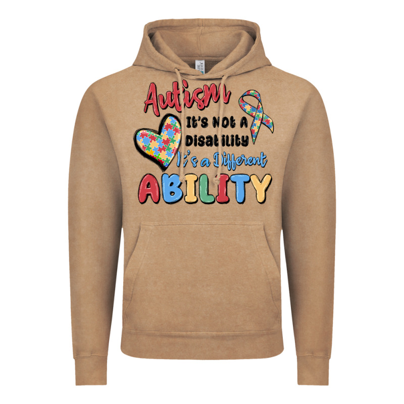 Autism It's Not A Disability It's A Different Abil Vintage Hoodie by MaliasSmallBusiness | Teevron