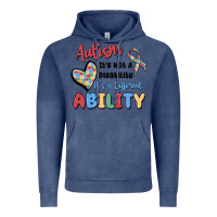 Vintage Denim autism it's not a disability it's a different abil Vintage Hoodie - MaliasSmallBusiness