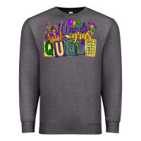 Charcoal Heather mardi gras queen Premium Sweatshirt - CowGirlArtShop