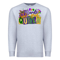 Heather Grey mardi gras queen Premium Sweatshirt - CowGirlArtShop