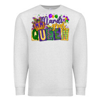 Oatmeal Heather mardi gras queen Premium Sweatshirt - CowGirlArtShop