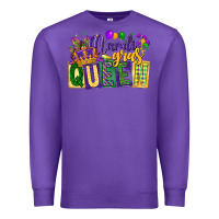 Purple mardi gras queen Premium Sweatshirt - CowGirlArtShop