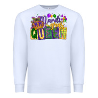 White mardi gras queen Premium Sweatshirt - CowGirlArtShop