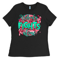 Black nobody fights alone Ladies Tee - AdoDesignShop