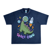 Navy space dino Urban Heavy Tee - MaliasSmallBusiness