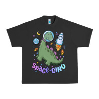 Pigment Black space dino Urban Heavy Tee - MaliasSmallBusiness