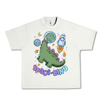 Pistachio space dino Urban Heavy Tee - MaliasSmallBusiness