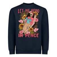 Navy let me read in peace Heavyweight Sweatshirt - MaliasSmallBusiness