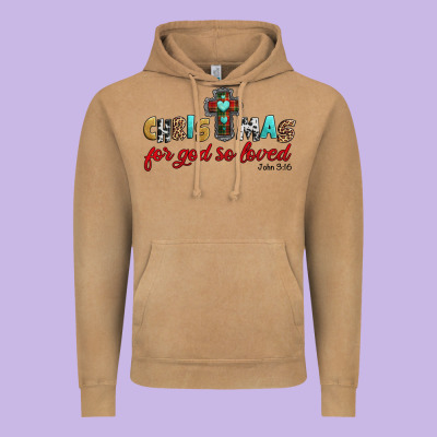Christmas For God So Loved John 3 16 Vintage Hoodie Designed By Jasminsmagicworld