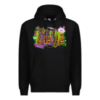 Black mardi gras love nurse Premium Hoodie - CowGirlArtShop