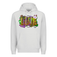 Dove Grey mardi gras love nurse Premium Hoodie - CowGirlArtShop