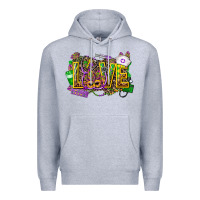 Heather Grey mardi gras love nurse Premium Hoodie - CowGirlArtShop