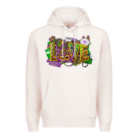 Pale Pink mardi gras love nurse Premium Hoodie - CowGirlArtShop