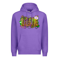 Purple mardi gras love nurse Premium Hoodie - CowGirlArtShop