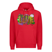 Red mardi gras love nurse Premium Hoodie - CowGirlArtShop