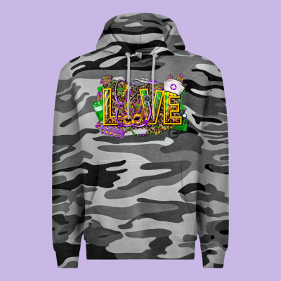 Mardi Gras Love Nurse Premium Hoodie Designed By Cowgirlartshop