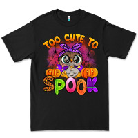 Black too cute to spook with owl Premium Tee - Artiststas