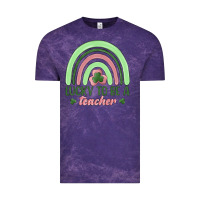 Cloud Purple lucky to be a teacher Vintage Tee - MaliasSmallBusiness