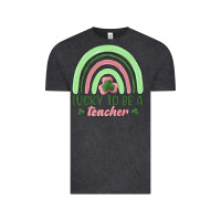 Vintage Black lucky to be a teacher Vintage Tee - MaliasSmallBusiness