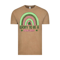 Vintage Coffee lucky to be a teacher Vintage Tee - MaliasSmallBusiness