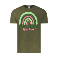 Vintage Olive lucky to be a teacher Vintage Tee - MaliasSmallBusiness