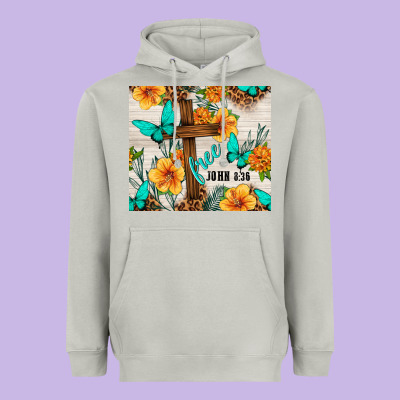 Christian Free John 8 36 Heavyweight Hoodie Designed By Tumblerdesignbyshophia