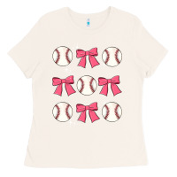 Bone baseball coquette bow Ladies Tee - JahusDesignShop