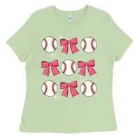 Matcha baseball coquette bow Ladies Tee - JahusDesignShop