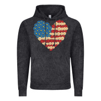 Vintage Black american heart flag Vintage Hoodie - MaliasSmallBusiness