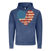 Vintage Denim american heart flag Vintage Hoodie - MaliasSmallBusiness