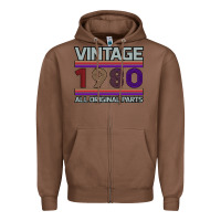 Chestnut Vintage 1980 Birthday Zipper Hoodie - Bettercallsaul