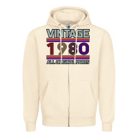Sandshell Vintage 1980 Birthday Zipper Hoodie - Bettercallsaul