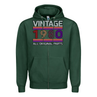Sports Green Vintage 1980 Birthday Zipper Hoodie - Bettercallsaul