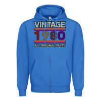 True Royal Vintage 1980 Birthday Zipper Hoodie - Bettercallsaul