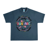 Midnight Navy you are enough Urban Heavy Tee - MaliasSmallBusiness