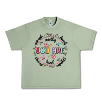 Oil Green you are enough Urban Heavy Tee - MaliasSmallBusiness