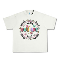Pistachio you are enough Urban Heavy Tee - MaliasSmallBusiness