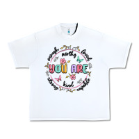 White you are enough Urban Heavy Tee - MaliasSmallBusiness