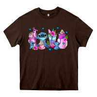 Chocolate Brown stitch coffee cups Heavy Core Tee - AdoDesignShop