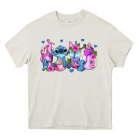 Cream stitch coffee cups Heavy Core Tee - AdoDesignShop