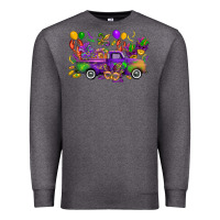 Charcoal Heather mardi gras truck Premium Sweatshirt - CowGirlArtShop