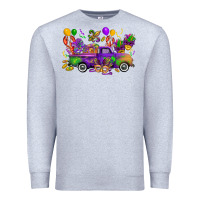 Heather Grey mardi gras truck Premium Sweatshirt - CowGirlArtShop