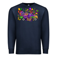 Navy mardi gras truck Premium Sweatshirt - CowGirlArtShop