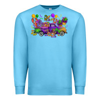 Ocean Blue mardi gras truck Premium Sweatshirt - CowGirlArtShop