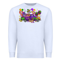 White mardi gras truck Premium Sweatshirt - CowGirlArtShop