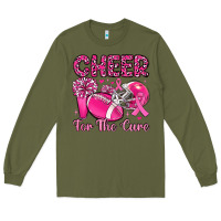 Army Green cheer for the cure Long Sleeve Tee - MaliasSmallBusiness