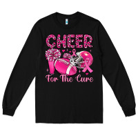 Black cheer for the cure Long Sleeve Tee - MaliasSmallBusiness